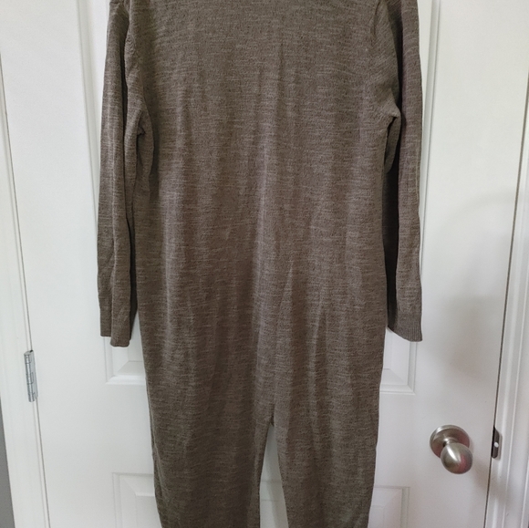 Backdrop Khaki Green Long Duster Cardi ~ Size L - Picture 8 of 12